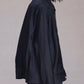 nonnotte | Draping Bias Sleeve Zip Up Blouson Caviar