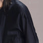 nonnotte | Draping Bias Sleeve Zip Up Blouson Caviar