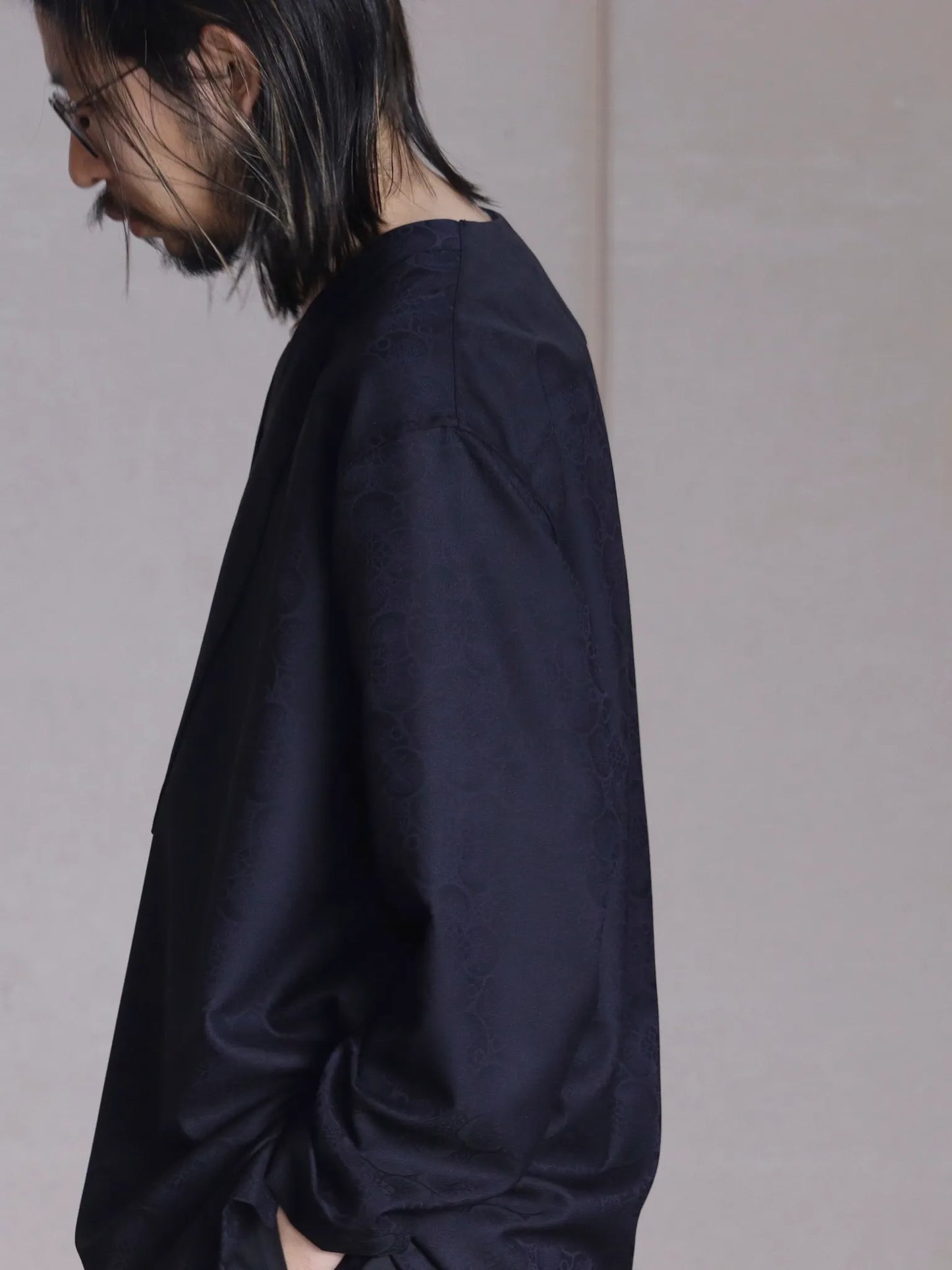 nonnotte | C/N Kaftan Shirt DeepNavy×BlackTop