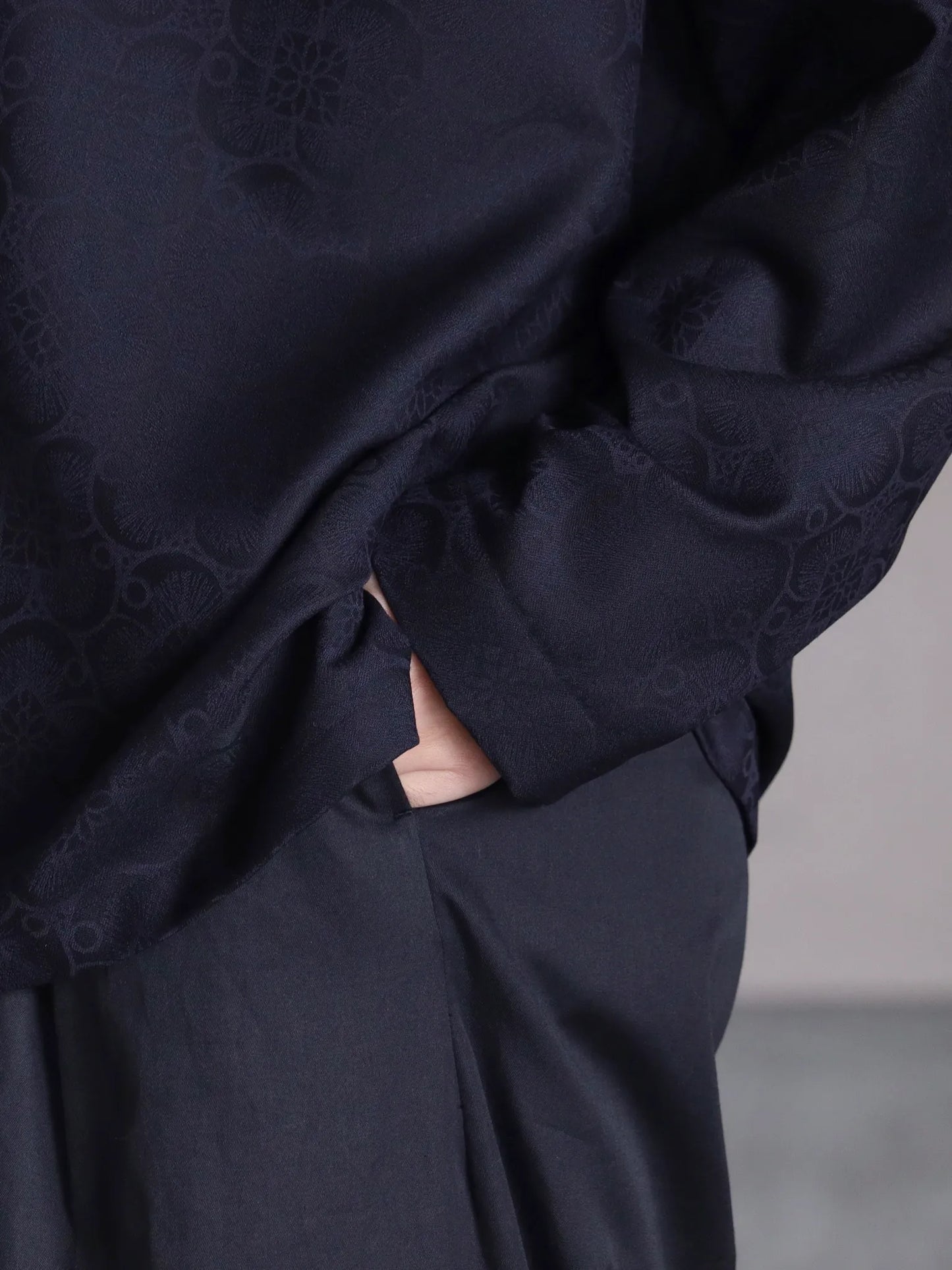 nonnotte | C/N Kaftan Shirt DeepNavy×BlackTop