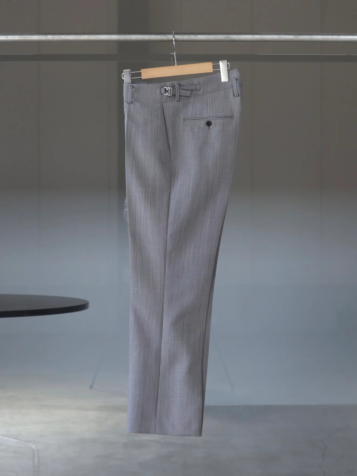 IRENISA | SEMI FLARE TROUSERS GRAY