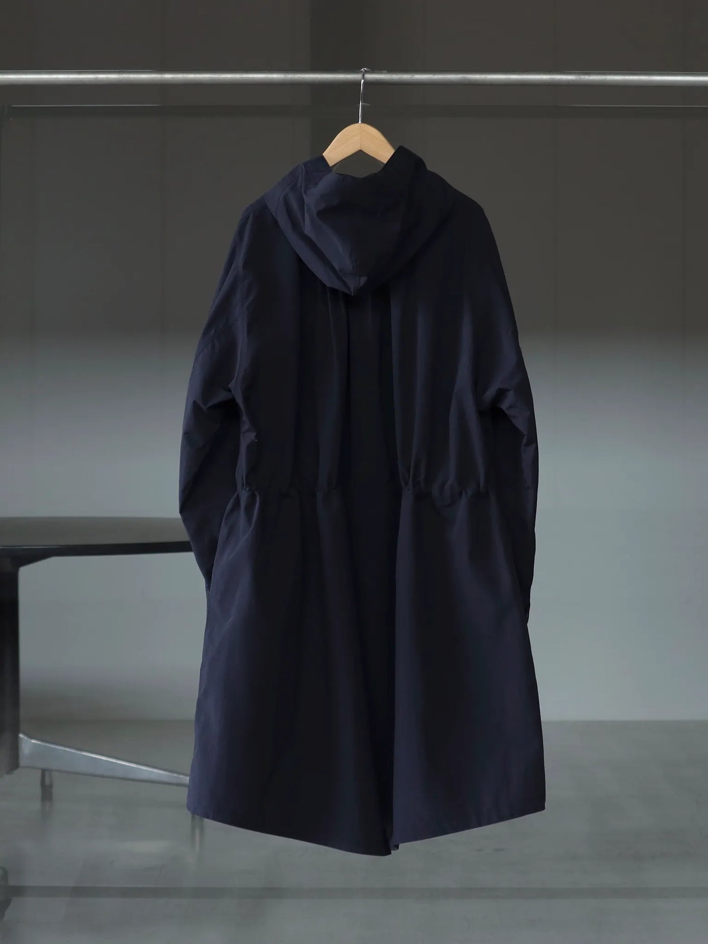 IRENISA | HOODED COAT BLACK