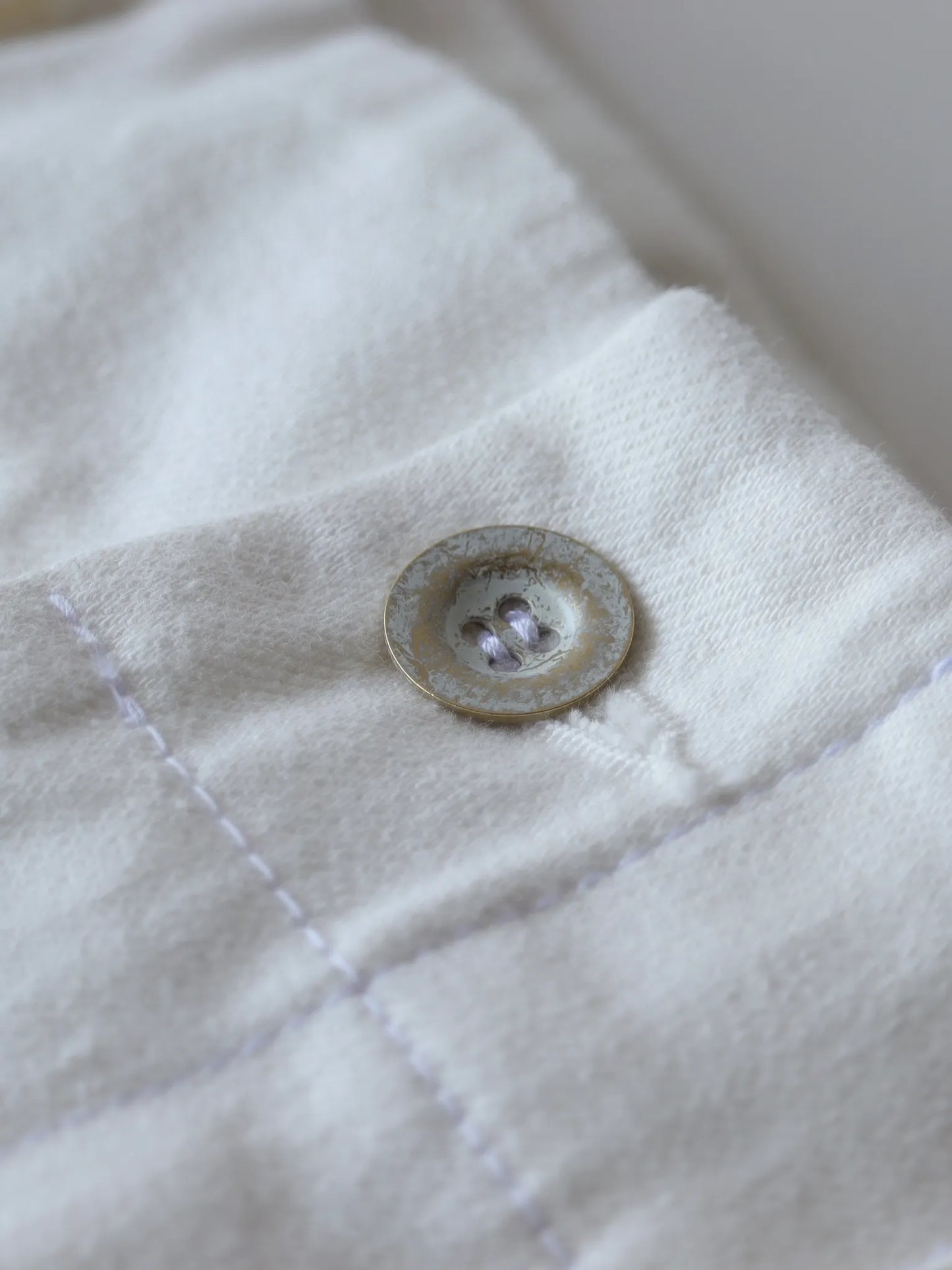 Nomàt | Layered Short Pants (Crushed Denim) White