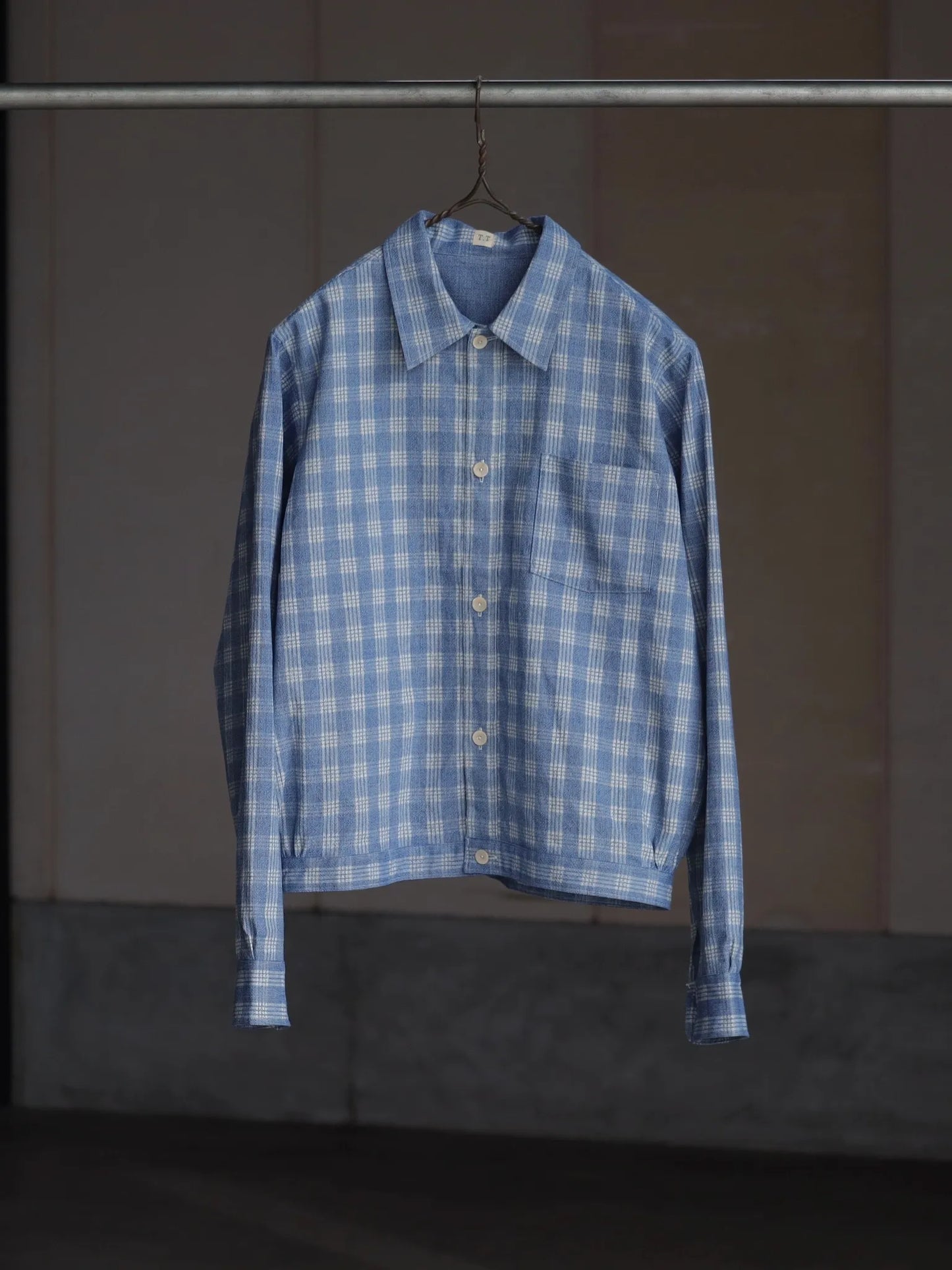 T.T | LOT.319 PALAKA JACKET Discharged Indigo Plaid