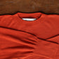Olde H & Daughter | SILK PLAIN STITCH CREW L/S SALSA