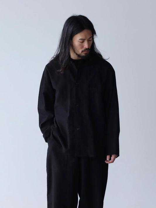 COMOLI | コットンネル シャツジャケット BLACK