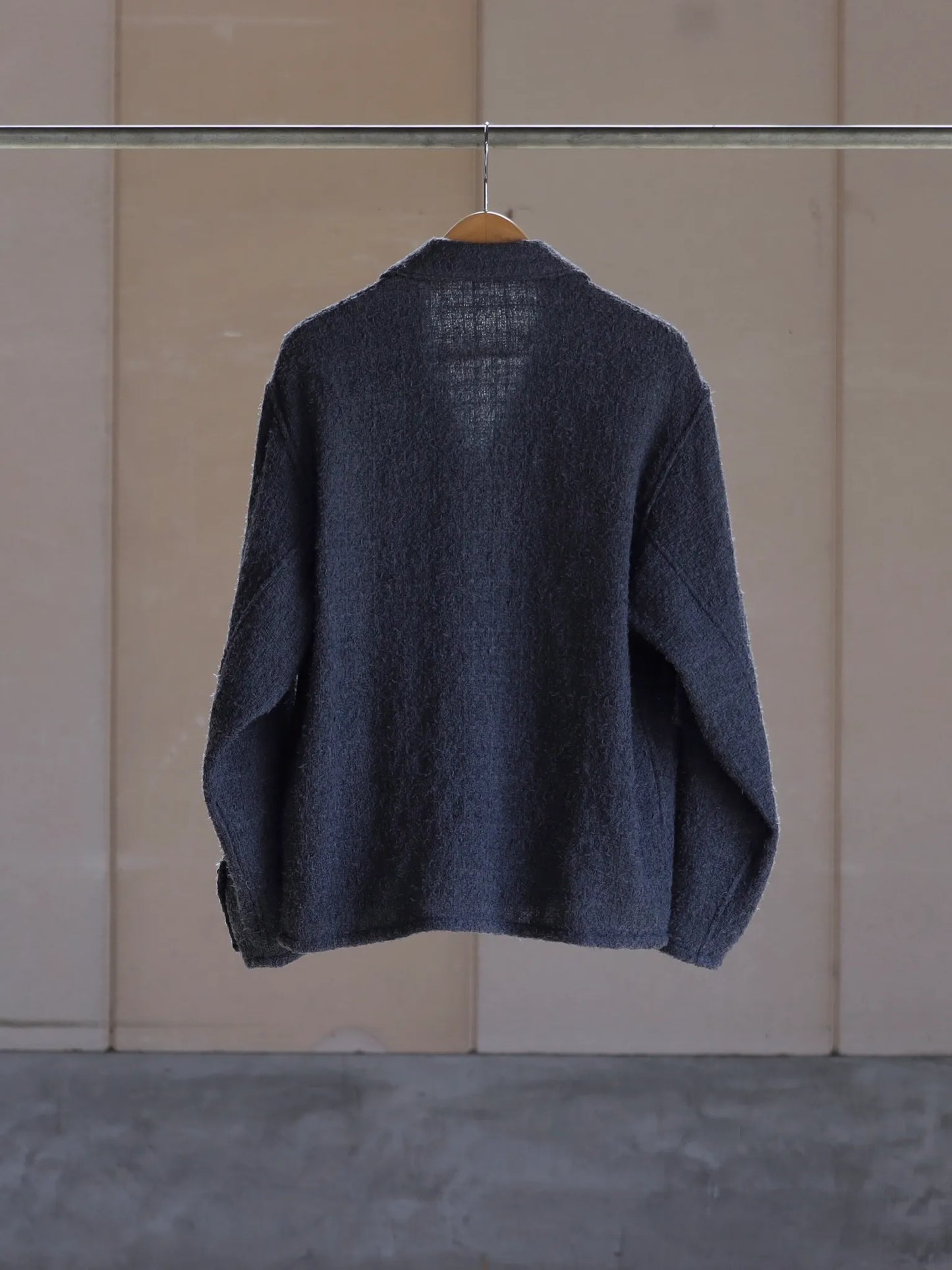 nonnotte | Draping Shirt Jacket Charcoal Top
