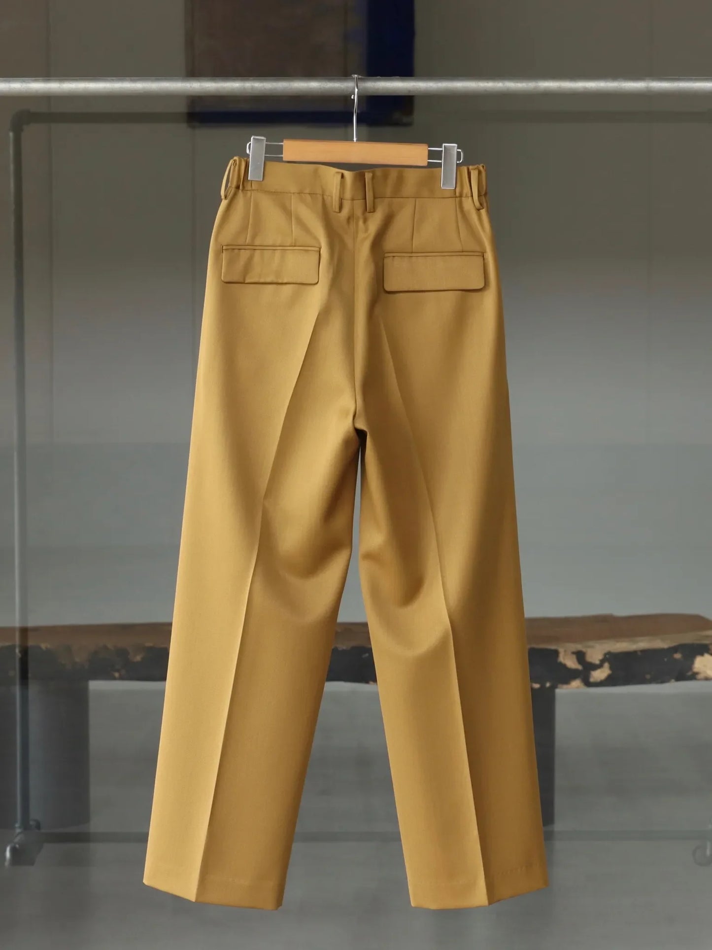 irenisa-two-tucks-wide-pants-mustard-2