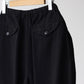 comoli-シルクネップ-ドローストリングパンツ-black-3